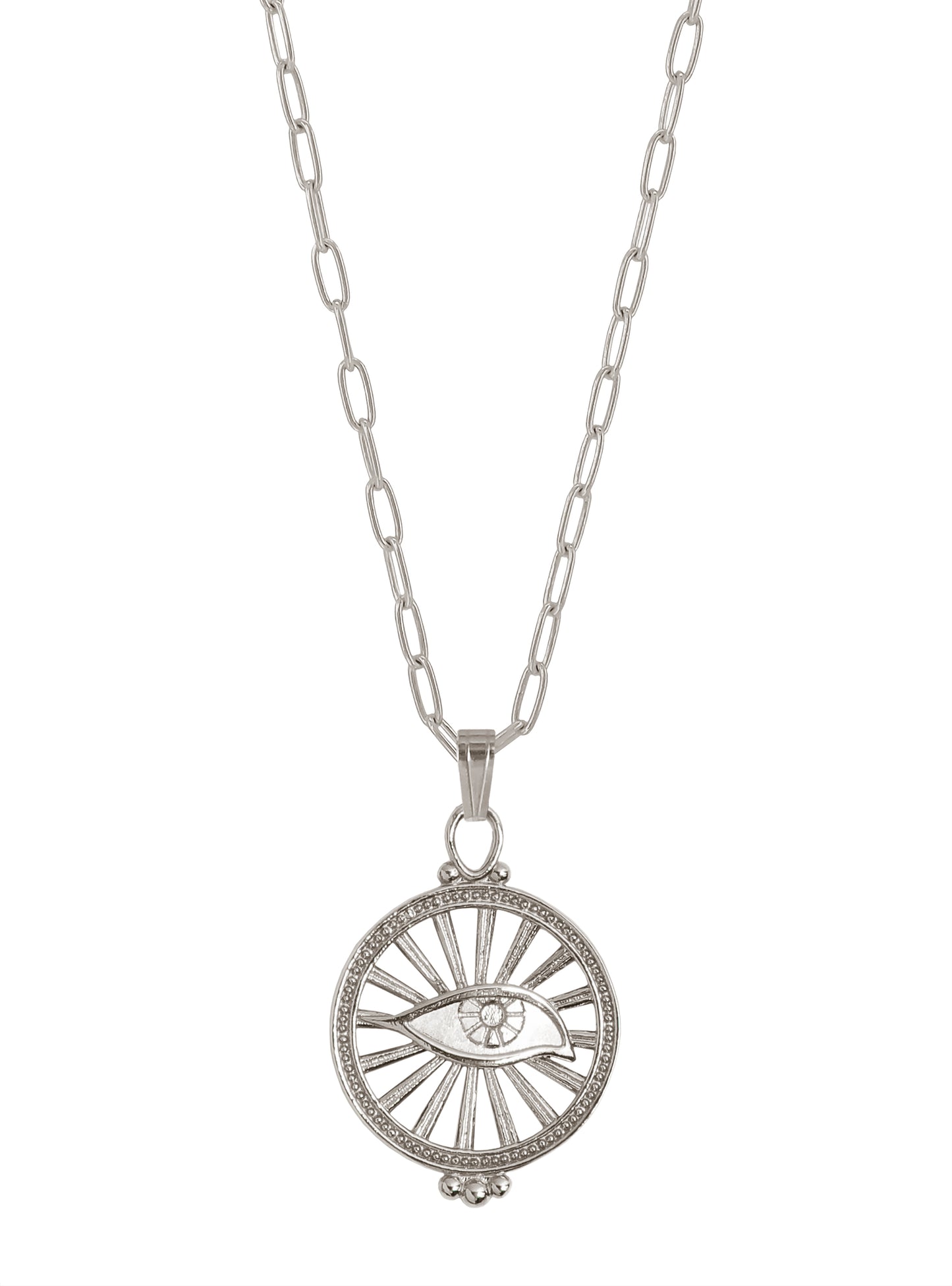 Eye Talisman Necklace, 925 Sterling Silver, Gender Neutral