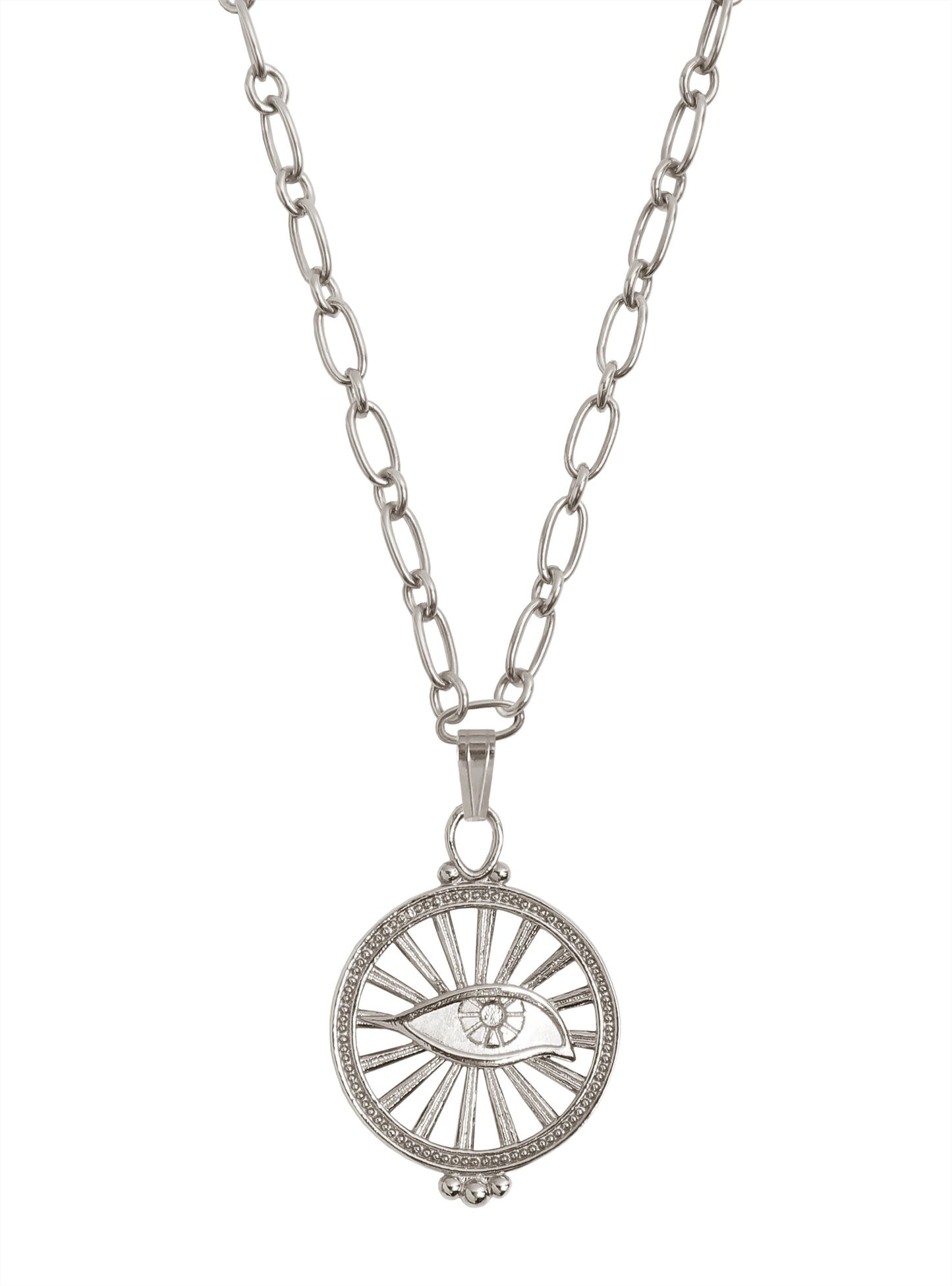 Eye Talisman Necklace, 925 Sterling Silver, Gender Neutral