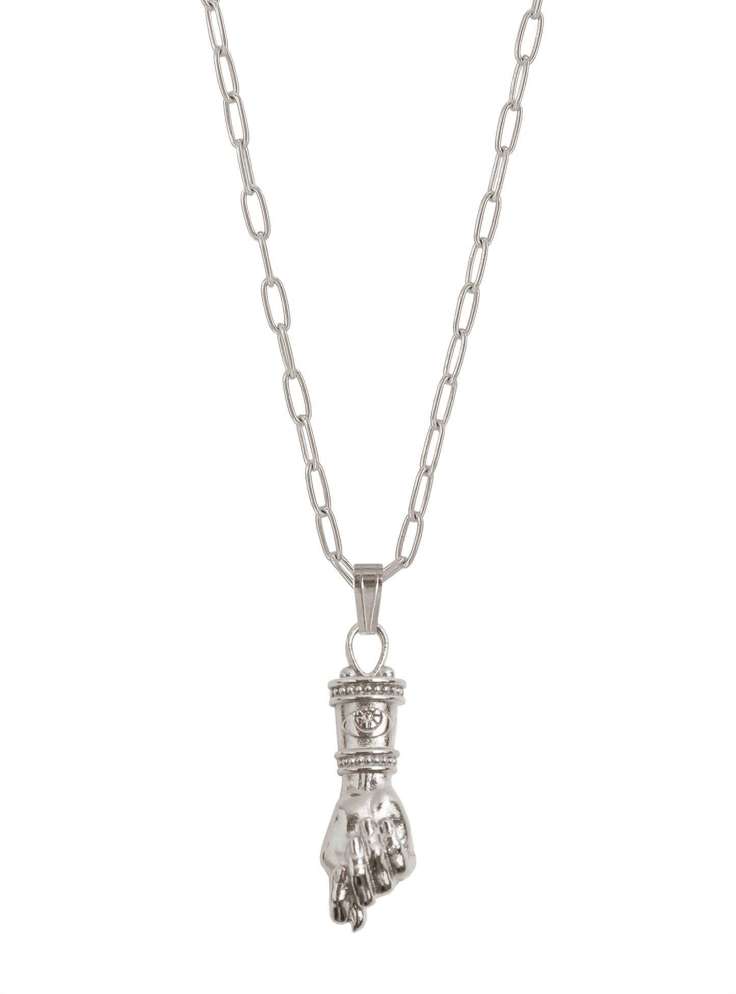 Mano Figa Talisman Necklace, 925 Sterling Silver, Gender Neutral