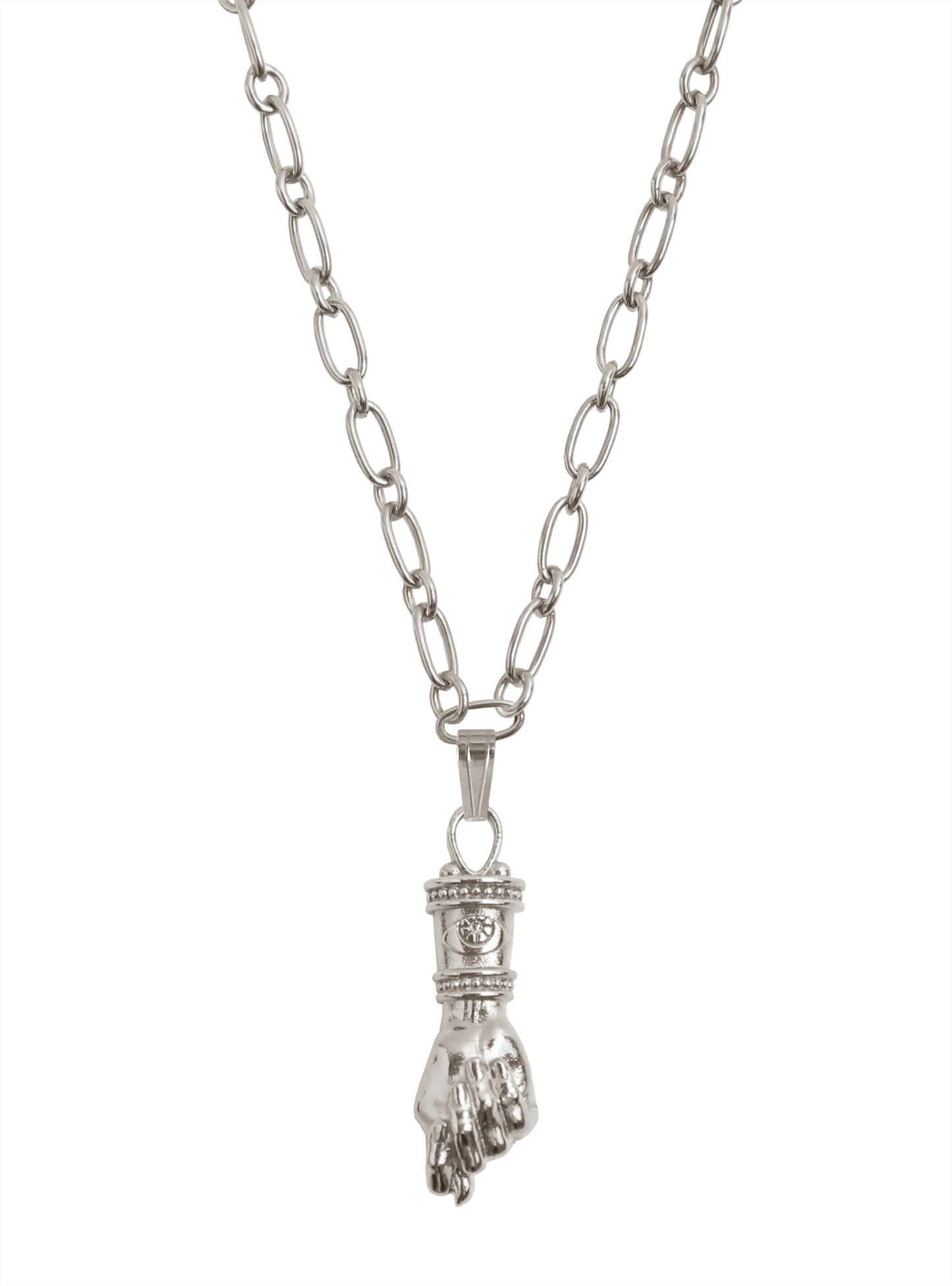 Mano Figa Talisman Necklace, 925 Sterling Silver, Gender Neutral