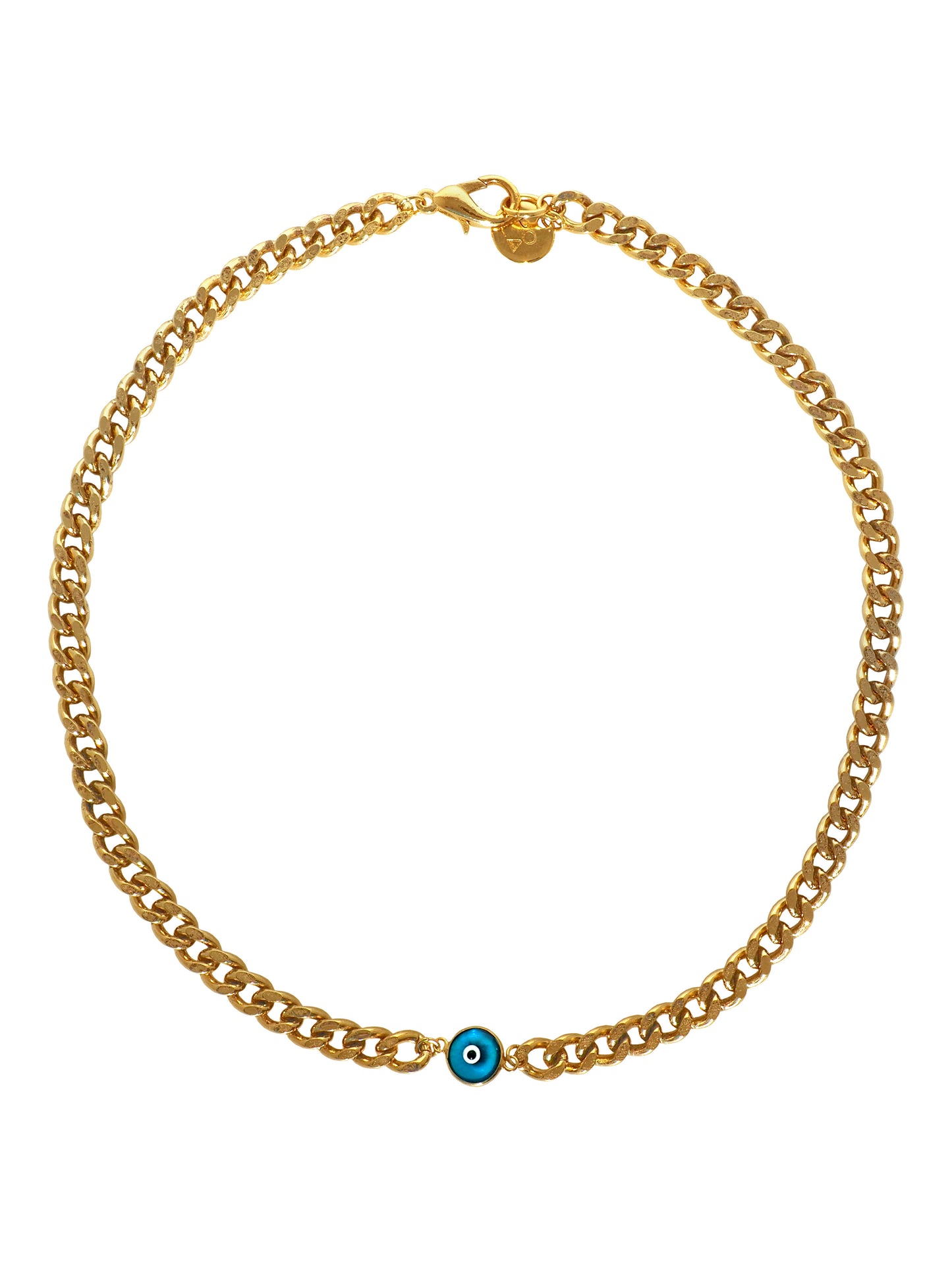 Gold Chunky Nazar Necklace Evil Eye