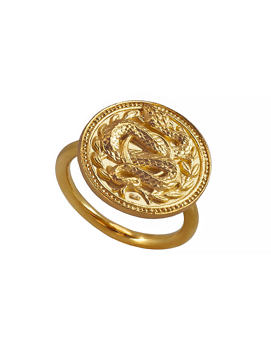 Blood type O Negative Ring. 23ct Gold plated Sterling Silver.Grupo sanguineo Anillo, Dorado