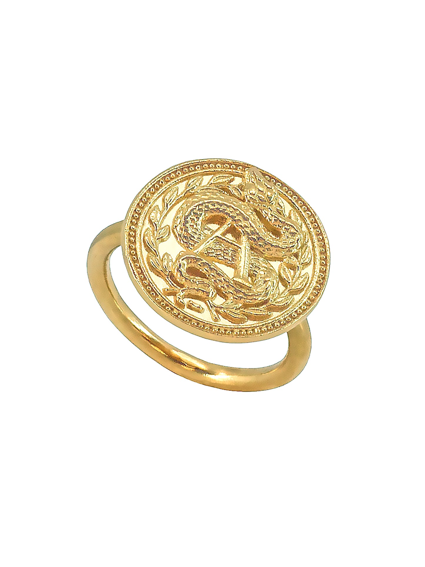 Blood type Ring. Gold plated Sterling Silver