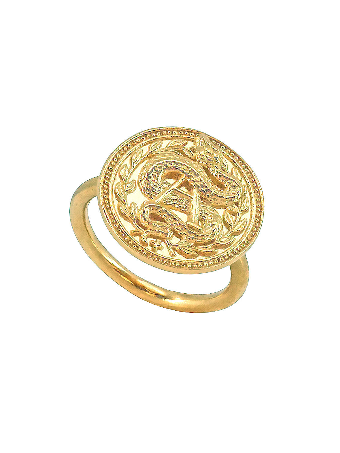 Blood type Ring. Gold plated Sterling Silver