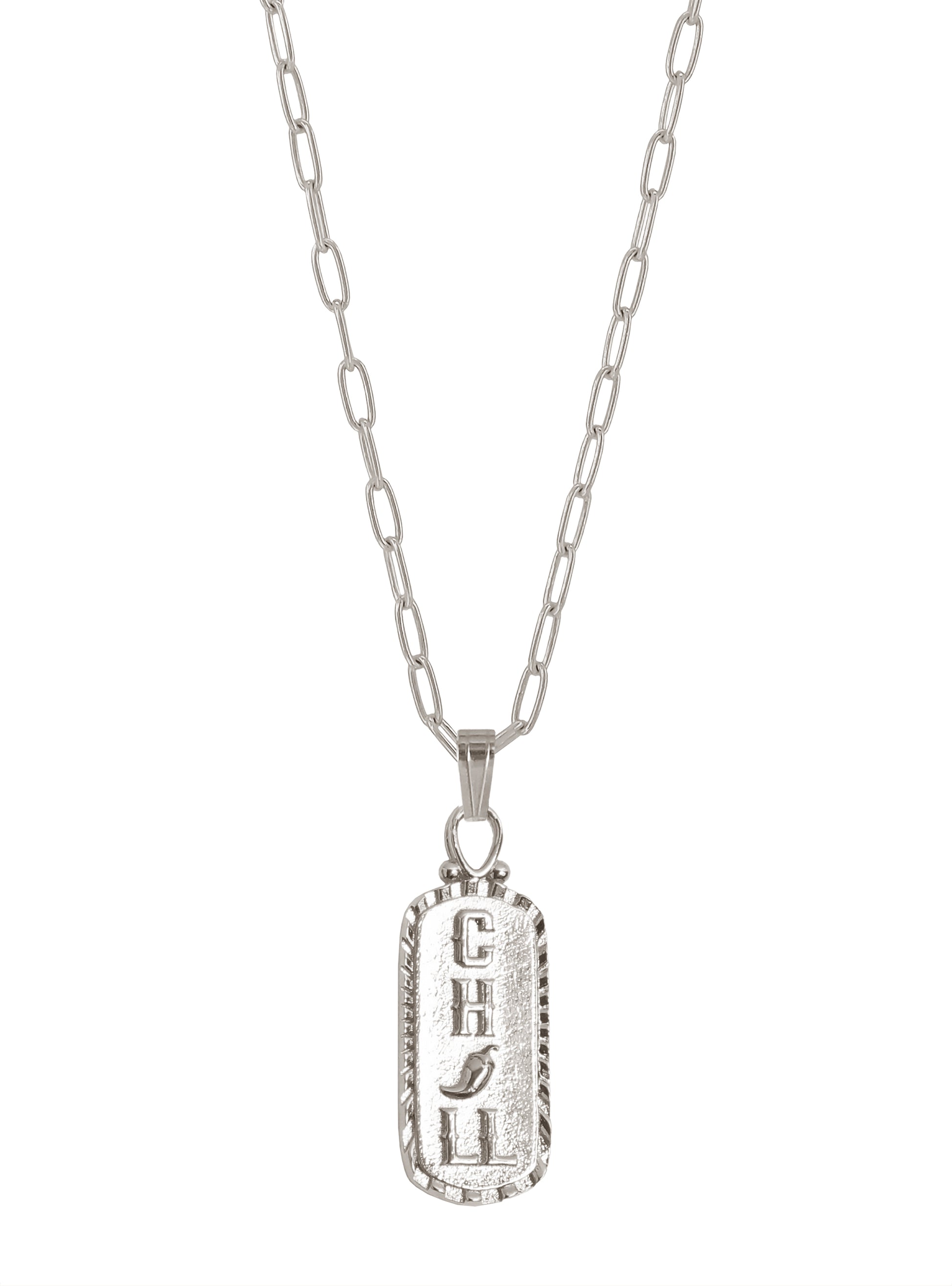 Chill Talisman Necklace, 925 Sterling Silver, Gender Neutral
