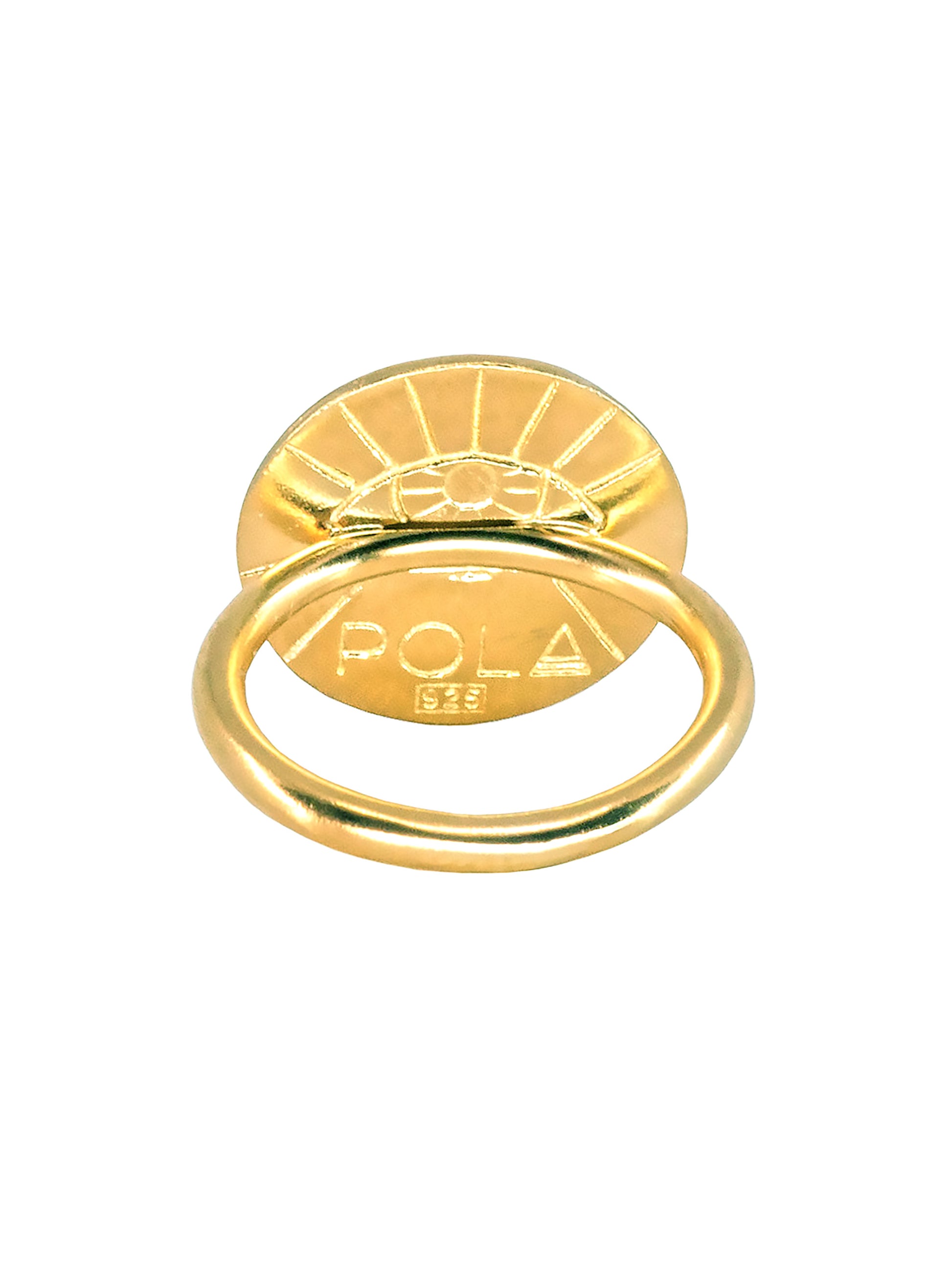 Blood type Ring. Gold plated Sterling Silver