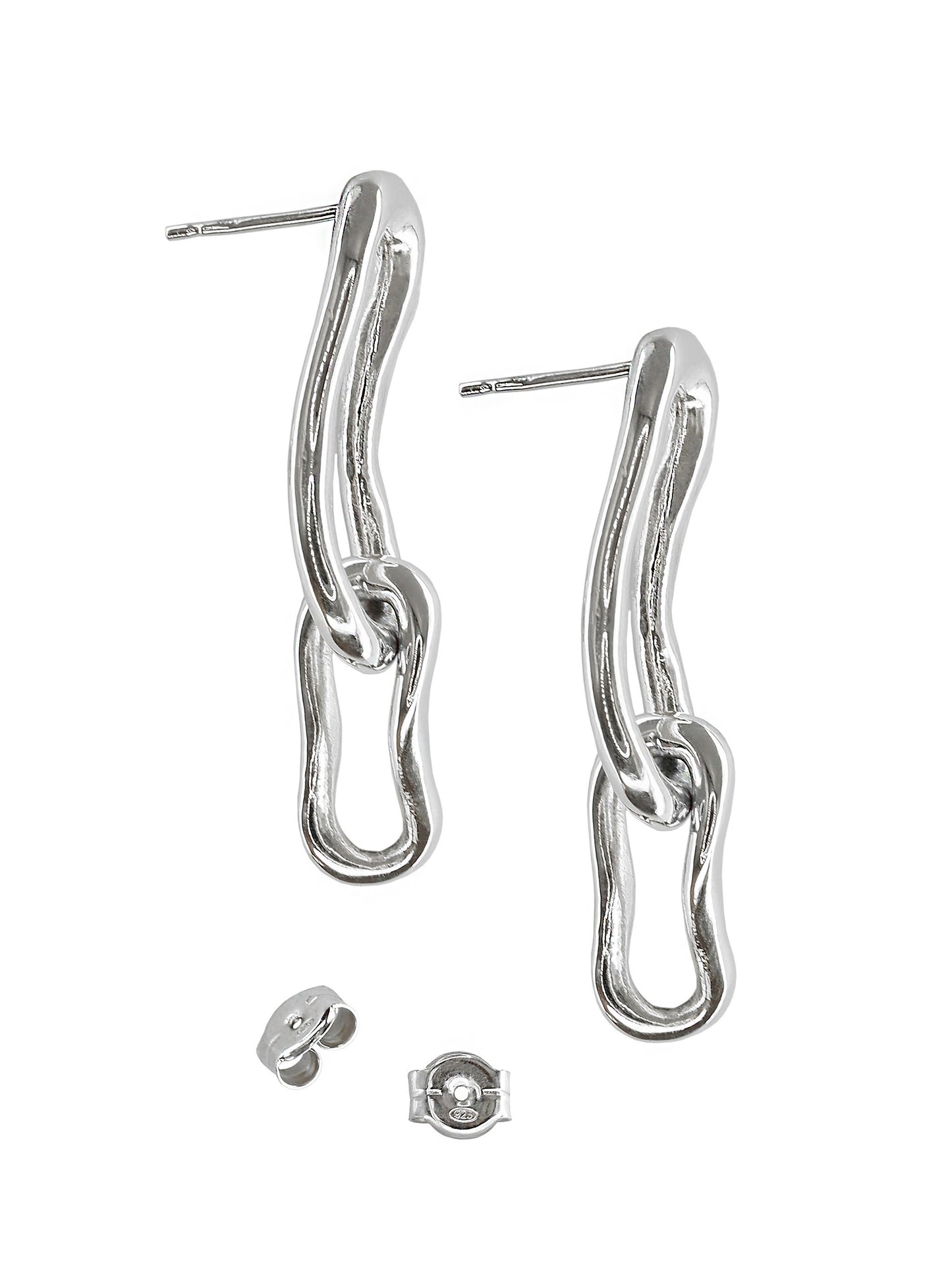 Eternity Drop Hoop Earrings