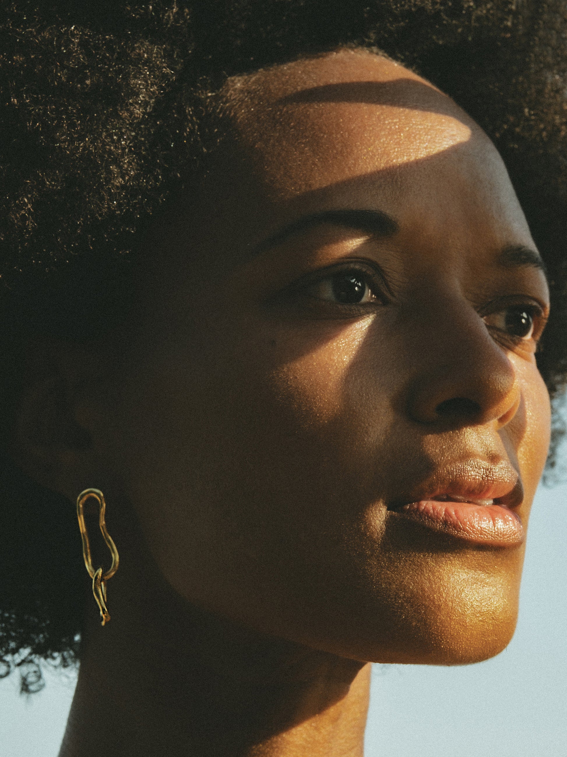 Eternity Drop Hoop Earrings. These elongated double-link earrings, crafted from a hand-forged chain by Pola, boast an organic shape that adds depth and sophistication to any look. Gold plated Sterling Silver