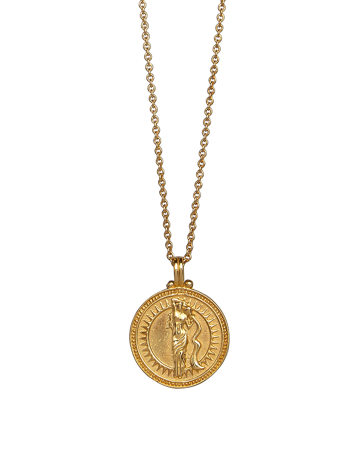 Aquarius. 18ct Solid Gold Star Sign Necklace. The pendant features an Evil Eye on the back to ward off any naughty behavior aimed at you, Our logo and the 750 Hallmark for 18ct Gold.