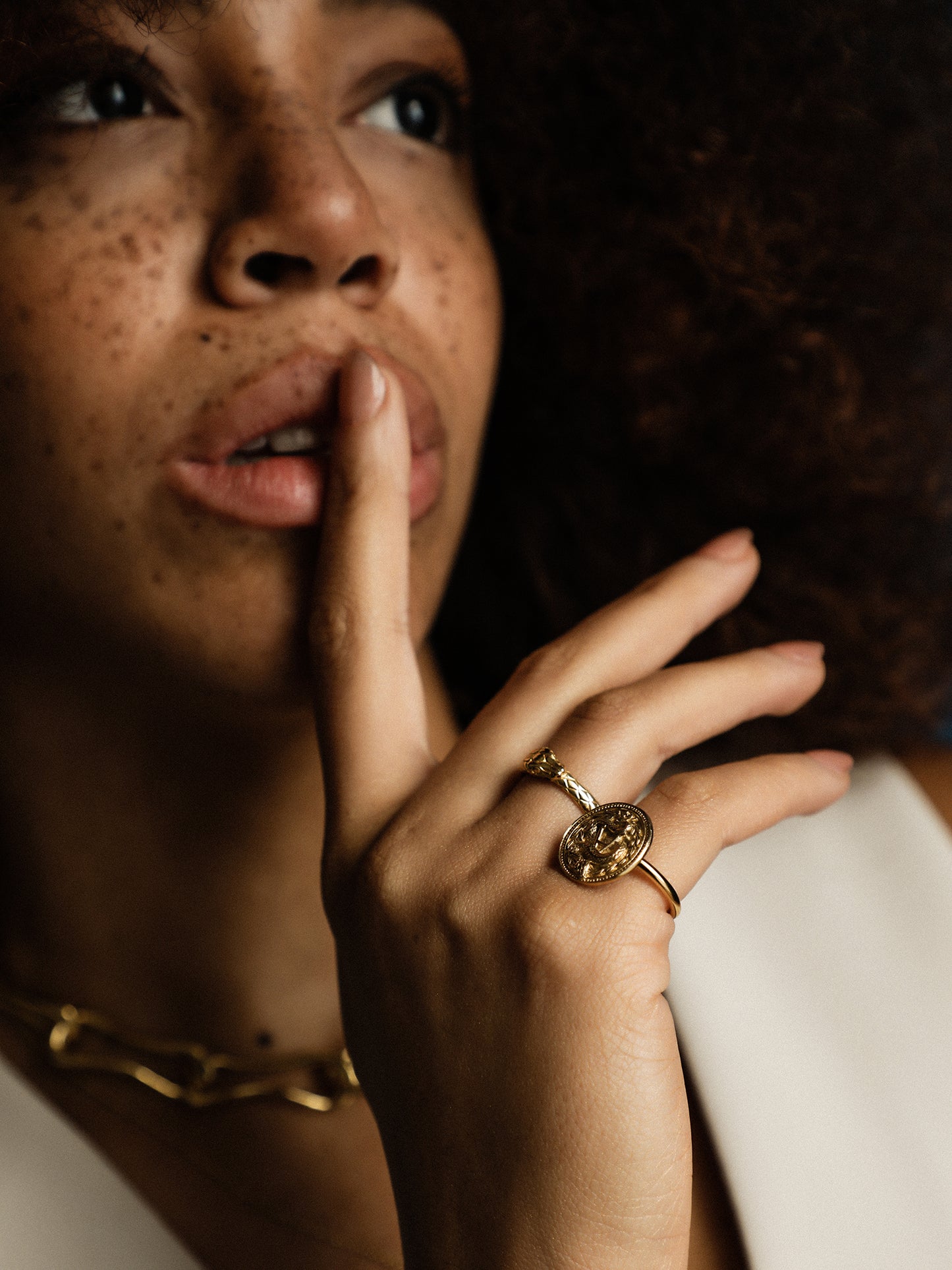 Ouroboros Ring. Gold Plated. gender neutral