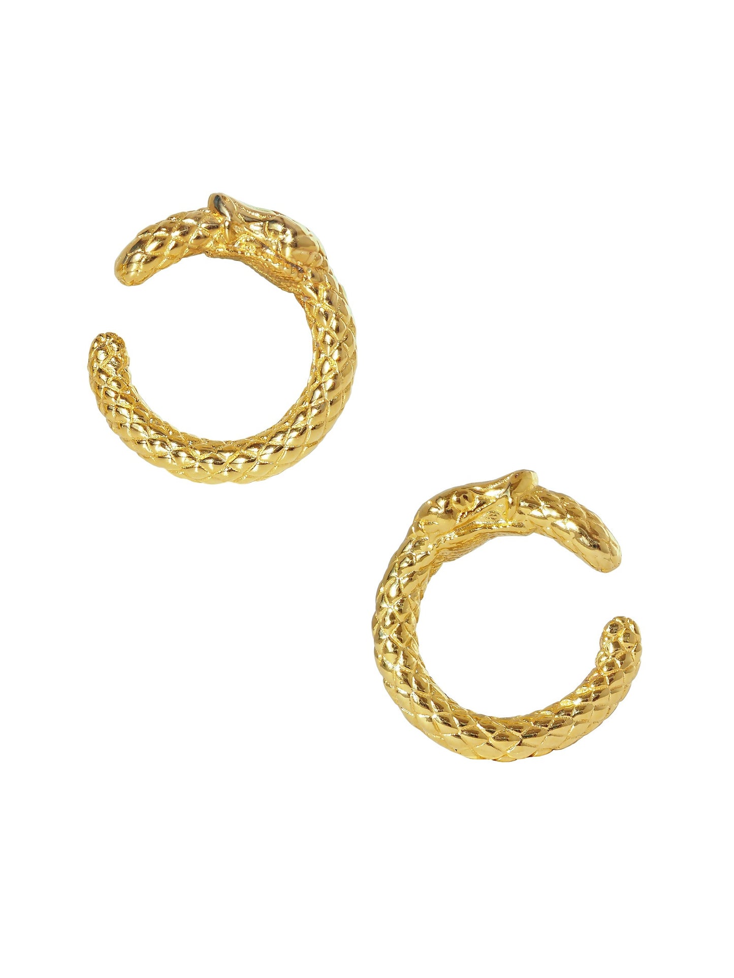 Ouroboros Hoop Earrings. 23ct Gold Vermeil